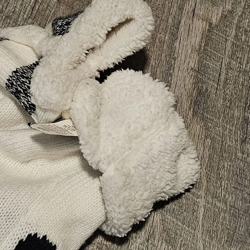 Panda Bear by No Boundary Thick Warm Faux Fur Lined Socks Oversized Size OS